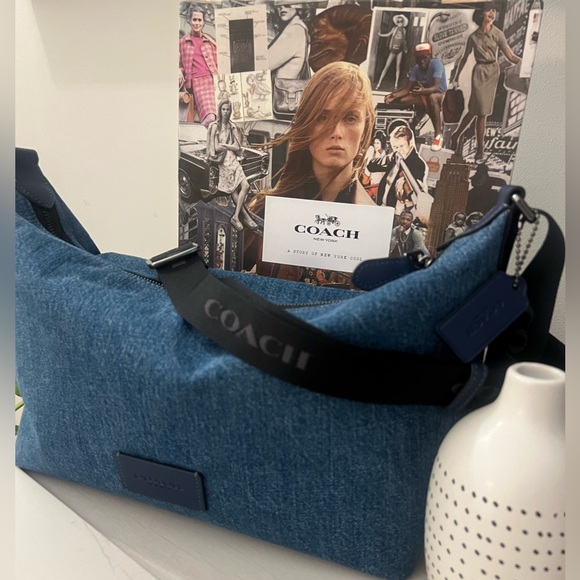 Coach Finn Denim Crossbody Bag (NWT) - Picture 1 of 12